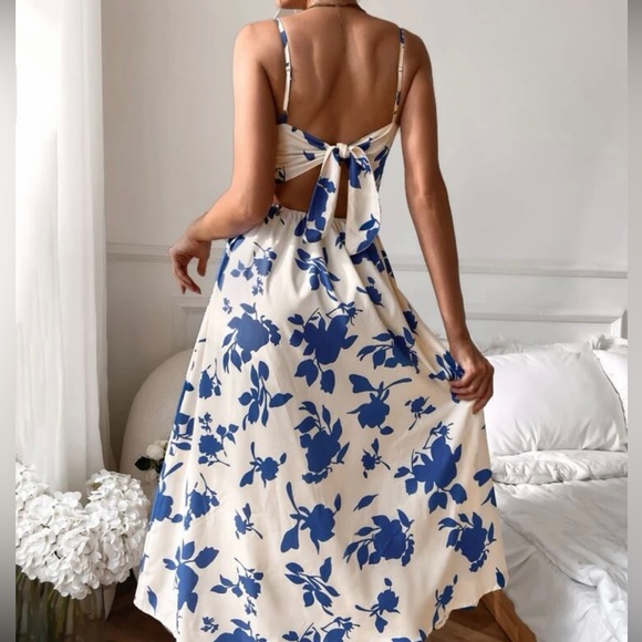 💕Print Tie Back Cami Dress 💕 - Picture 2 of 3